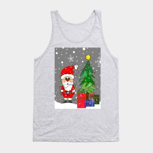 Merry Christmas Funny Santa Claus - Funny Santa Art Tank Top